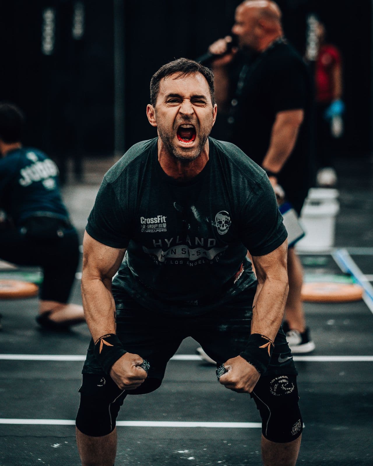 Athlete roaring after a finish